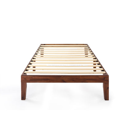 Cadre de lit plateforme classique en bois massif 12