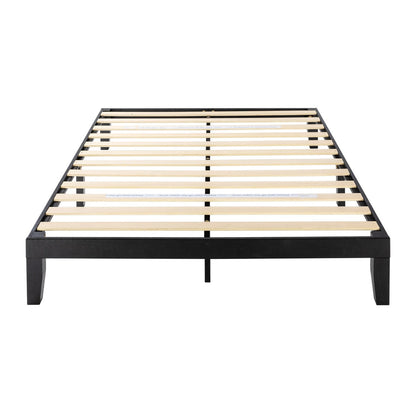 Cadre de lit plateforme classique en bois massif 12