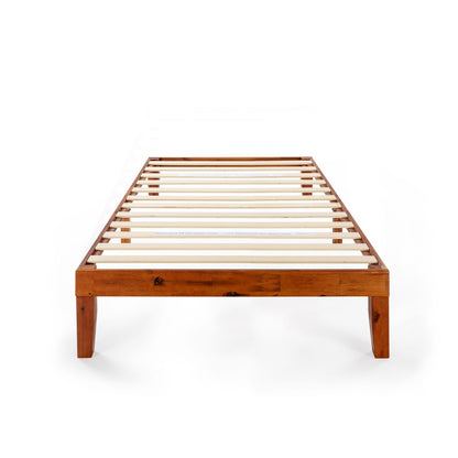 Cadre de lit plateforme classique en bois massif 12