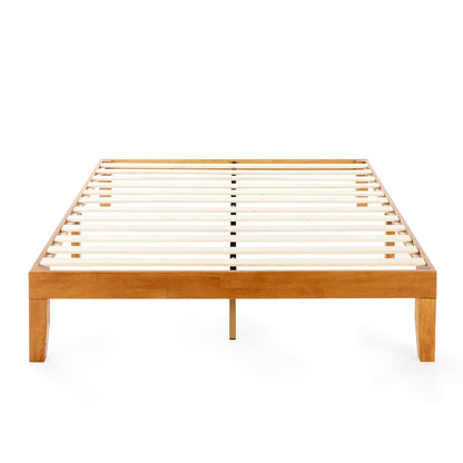 Cadre de lit plateforme classique en bois massif 12