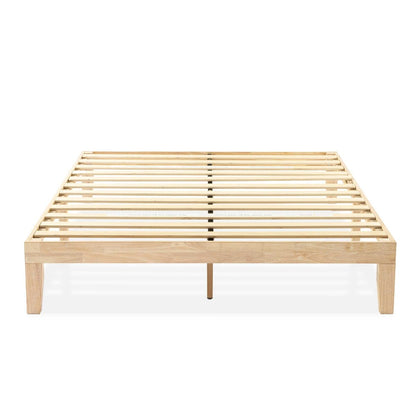 Cadre de lit plateforme classique en bois massif 12