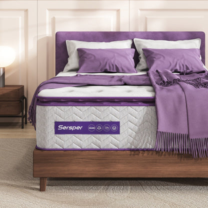 Matelas moyen en mousse à mémoire de forme de 12 pouces avec plateau-coussin