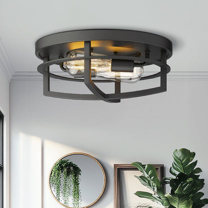 13 plafonniers industriels à 2 lampes encastrés