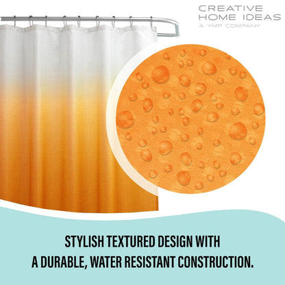 Ensemble de bain/douche 14 pièces : rideau de douche ombré, crochets et doublure PEVA