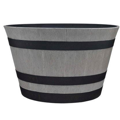 Jardinière en forme de tonneau de whisky Southern Patio
