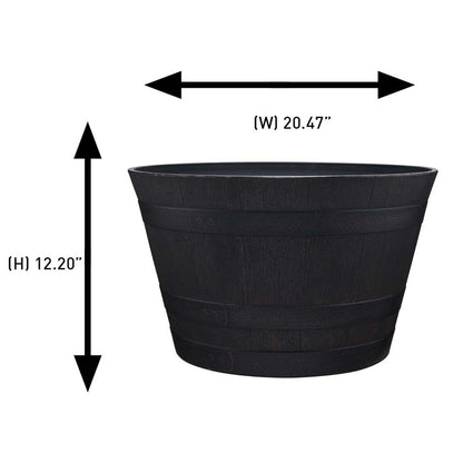 Jardinière en forme de tonneau de whisky Southern Patio
