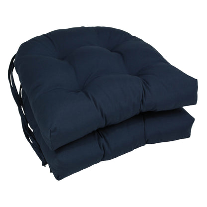 Coussins de chaise d'intérieur en sergé en forme de U de 16 pouces (ensemble de 2, 4 ou 6) - 16 x 16