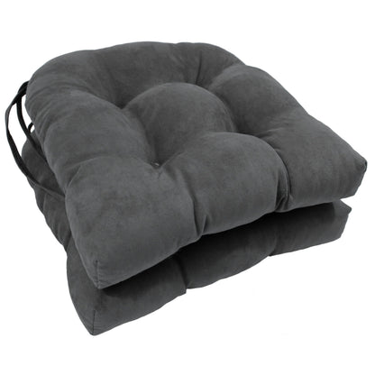 Coussins de chaise d'intérieur en microsuède en forme de U de 16 pouces (lot de 2, 4 ou 6)