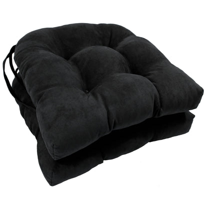 Coussins de chaise d'intérieur en microsuède en forme de U de 16 pouces (lot de 2, 4 ou 6)