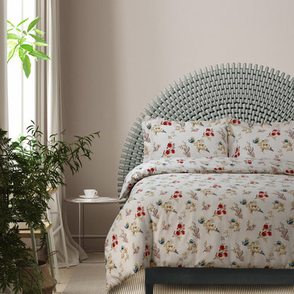 Parure de lit surdimensionnée en flanelle de coton confortable 170 g/m² imprimée