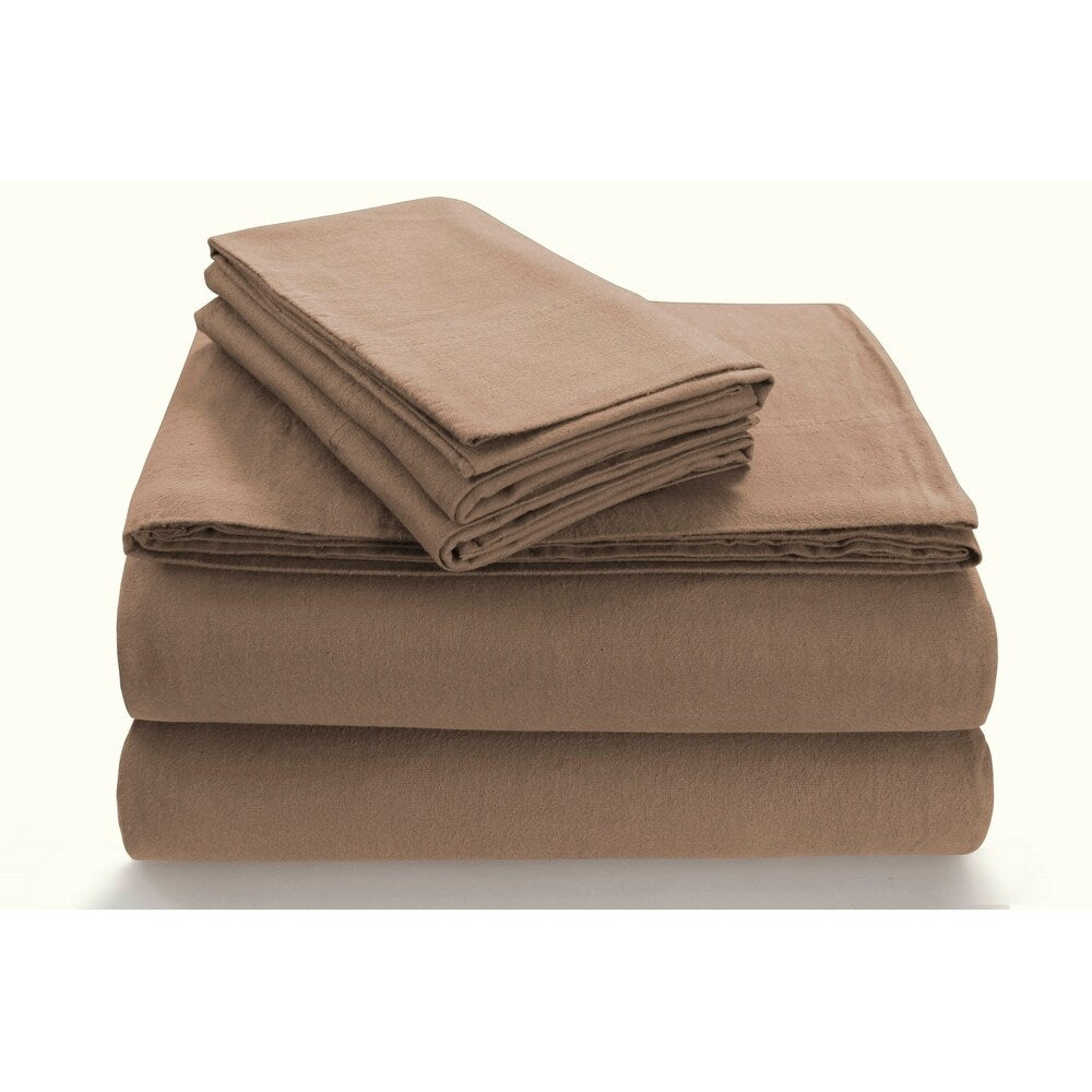 Parure de lit en flanelle douillette 170 g/m² avec poche extra profonde