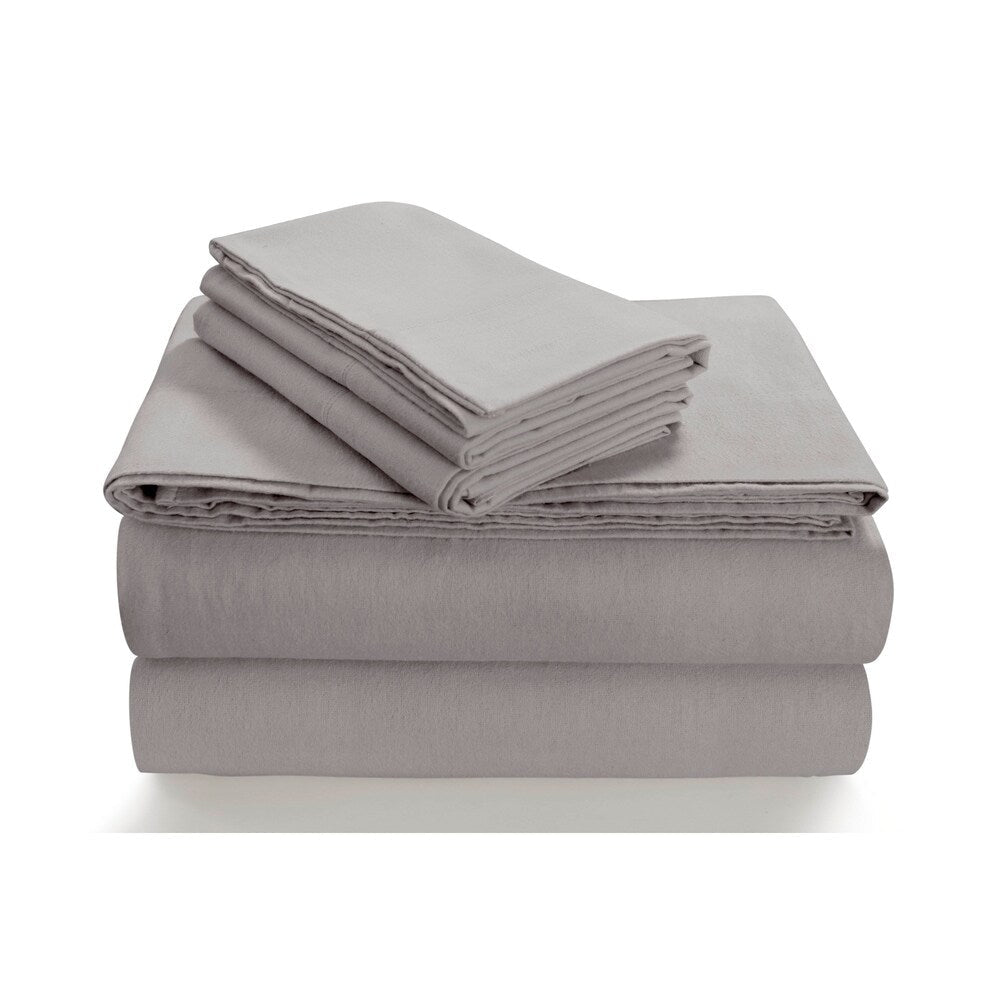 Parure de lit en flanelle douillette 170 g/m² avec poche extra profonde