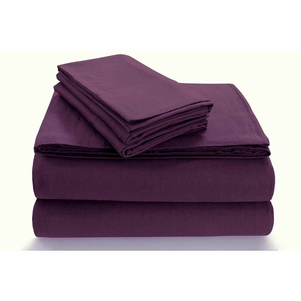 Parure de lit en flanelle douillette 170 g/m² avec poche extra profonde