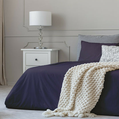 Parure de lit en coton 1800 fils, draps et taies d'oreiller, poche profonde, toutes tailles
