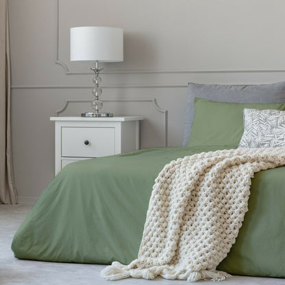 Parure de lit en coton 1800 fils, draps et taies d'oreiller, poche profonde, toutes tailles