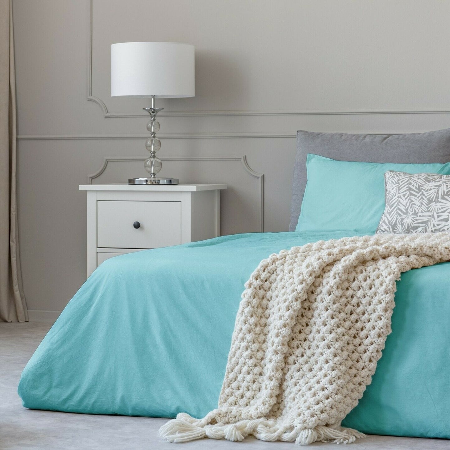 Parure de lit en coton 1800 fils, draps et taies d'oreiller, poche profonde, toutes tailles