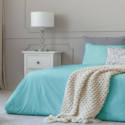 Parure de lit en coton 1800 fils, draps et taies d'oreiller, poche profonde, toutes tailles