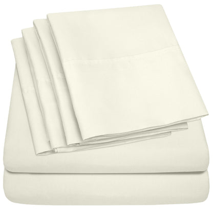 Ensemble de draps extra profonds à 24 poches, 6 pièces, série 1500