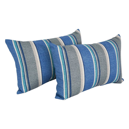 Coussins d'extérieur 19 pouces x 11 pouces (lot de 2, motifs multiples) - 19 x 11