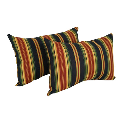 Coussins d'extérieur 19 pouces x 11 pouces (lot de 2, motifs multiples) - 19 x 11