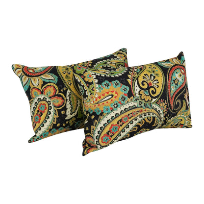 Coussins d'extérieur 19 pouces x 11 pouces (lot de 2, motifs multiples) - 19 x 11