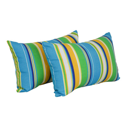 Coussins d'extérieur 19 pouces x 11 pouces (lot de 2, motifs multiples) - 19 x 11