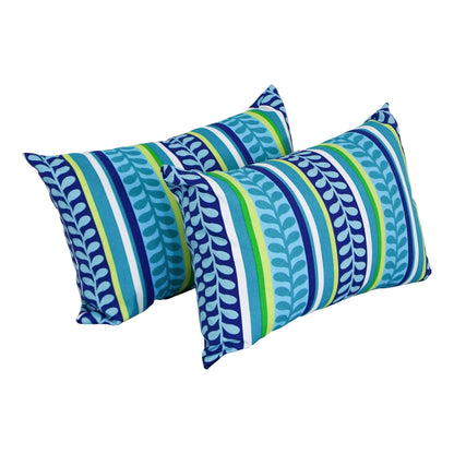 Coussins d'extérieur 19 pouces x 11 pouces (lot de 2, motifs multiples) - 19 x 11