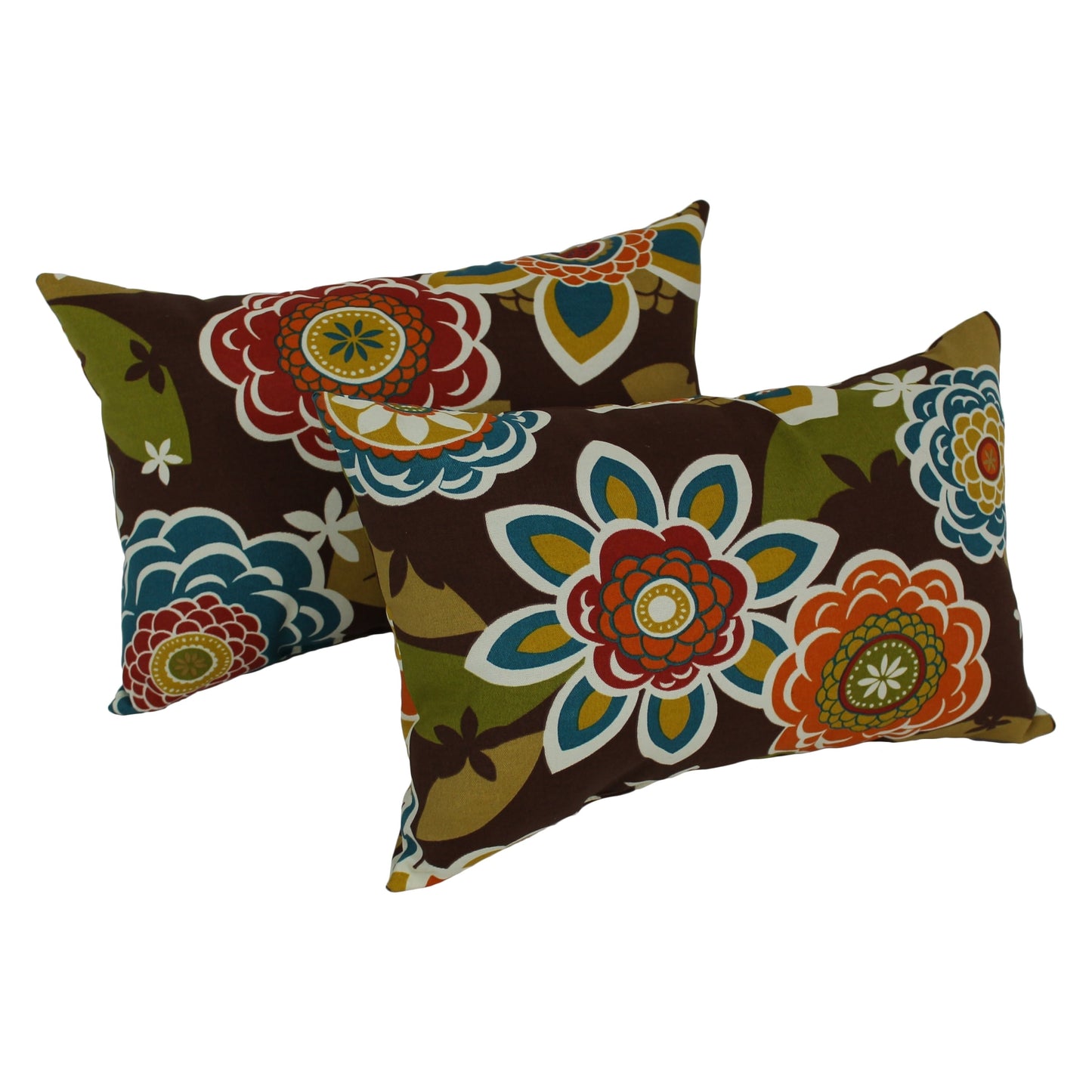 Coussins d'extérieur 19 pouces x 11 pouces (lot de 2, motifs multiples) - 19 x 11