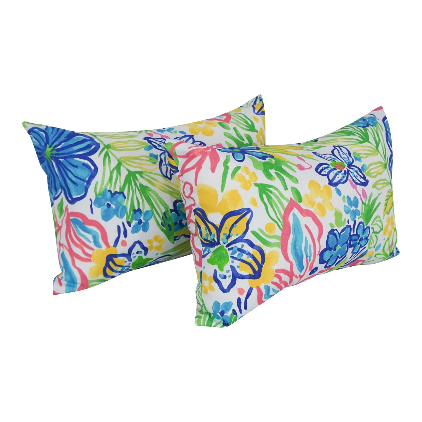 Coussins d'extérieur 19 pouces x 11 pouces (lot de 2, motifs multiples) - 19 x 11