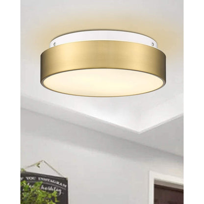 Plafonnier encastré à 2 lumières avec abat-jour en verre dépoli – 12 po L x 12 po l x 3,5 po H