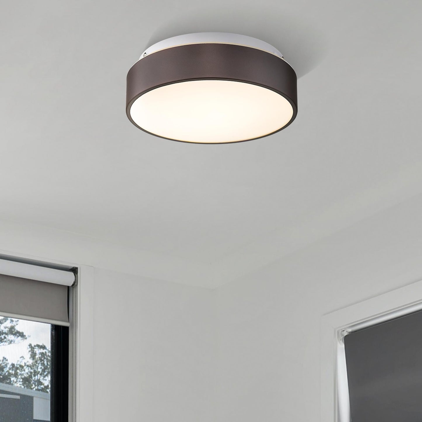 Plafonnier encastré à 2 lumières avec abat-jour en verre dépoli – 12 po L x 12 po l x 3,5 po H