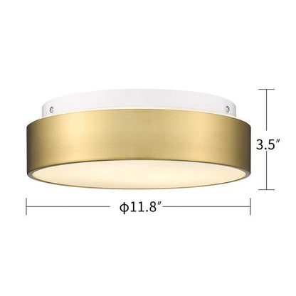 Plafonnier encastré à 2 lumières avec abat-jour en verre dépoli – 12 po L x 12 po l x 3,5 po H