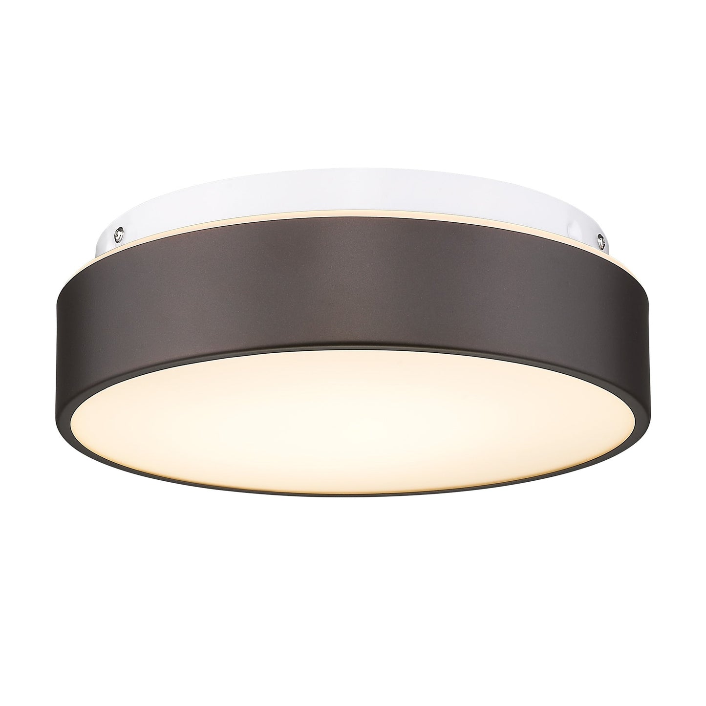 Plafonnier encastré à 2 lumières avec abat-jour en verre dépoli – 12 po L x 12 po l x 3,5 po H