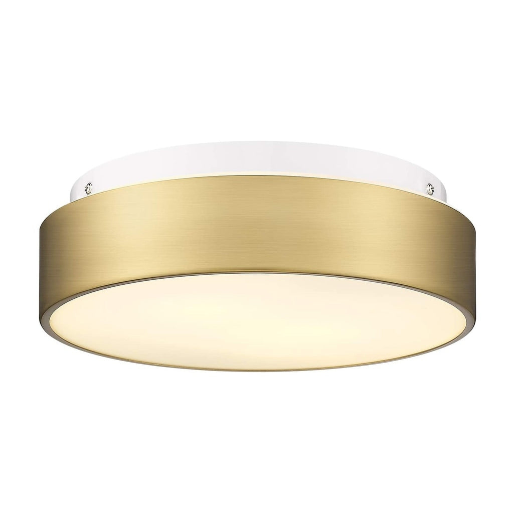 Plafonnier encastré à 2 lumières avec abat-jour en verre dépoli – 12 po L x 12 po l x 3,5 po H