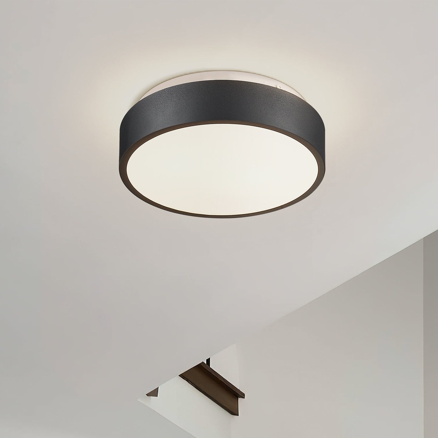 Plafonnier encastré à 2 lumières avec abat-jour en verre dépoli – 12 po L x 12 po l x 3,5 po H