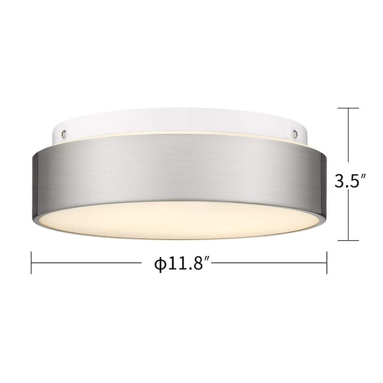 Plafonnier encastré à 2 lumières avec abat-jour en verre dépoli – 12 po L x 12 po l x 3,5 po H