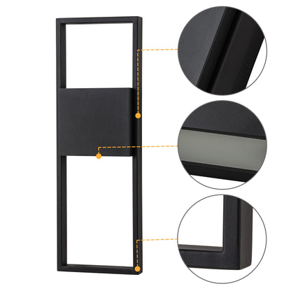Applique murale d'extérieur à 2 lumières à DEL intégrées noir mat