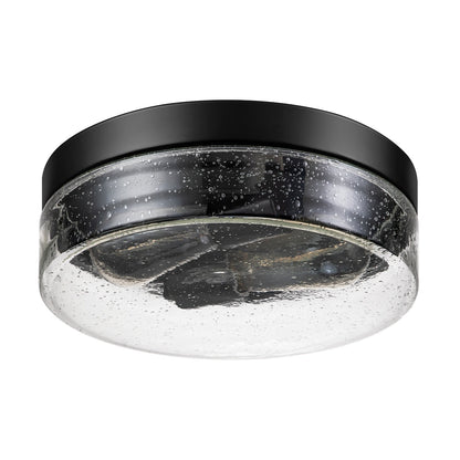 Plafonnier moderne à 2 lampes en forme de dôme, en verre transparent à bulles et à grains