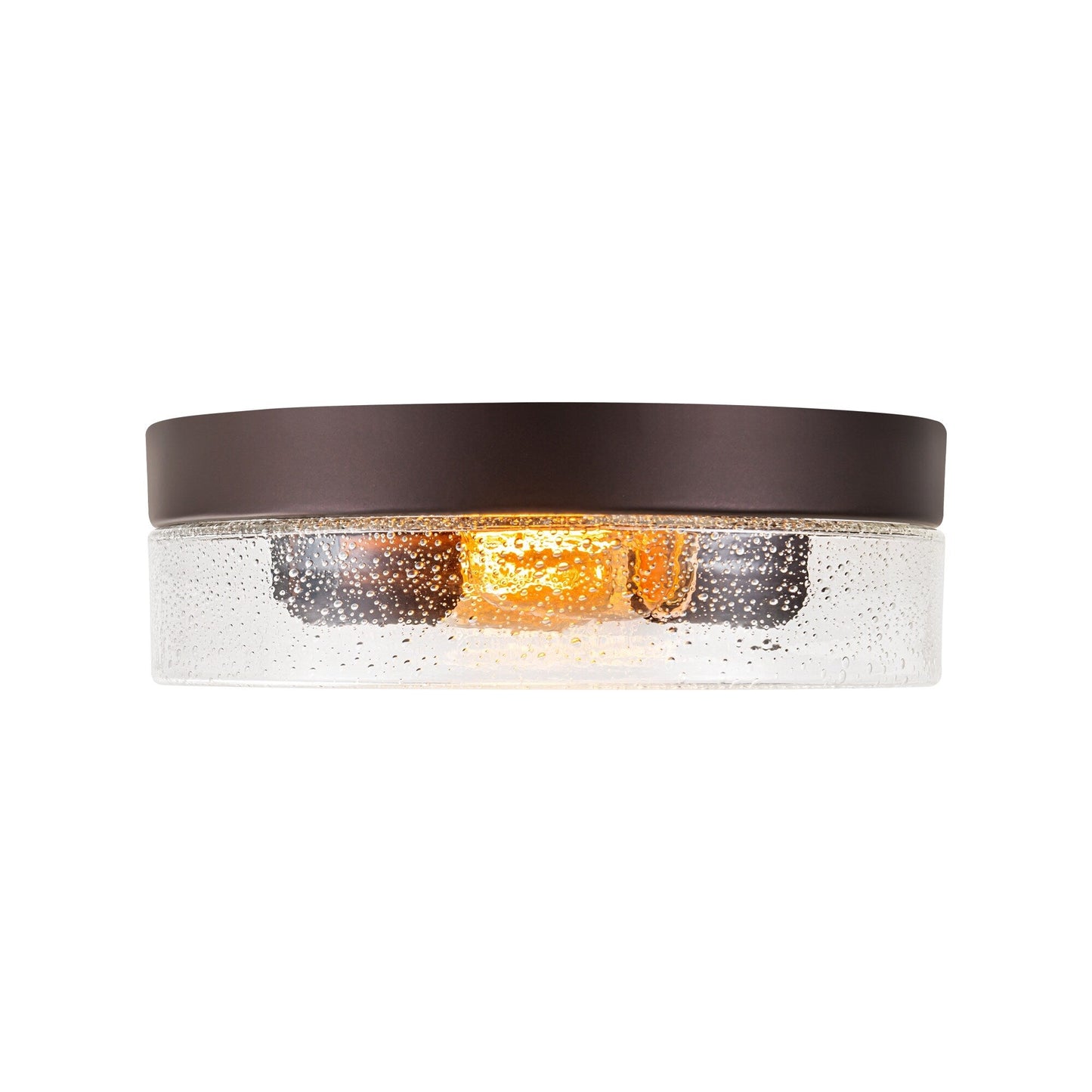 Plafonnier moderne à 2 lampes en forme de dôme, en verre transparent à bulles et à grains