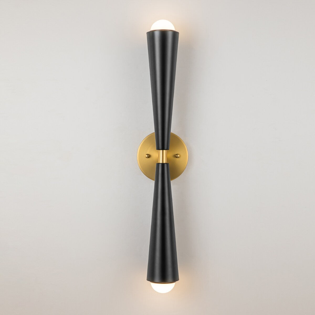 Applique murale LED à double cône et 2 lumières, style sablier, haut et bas