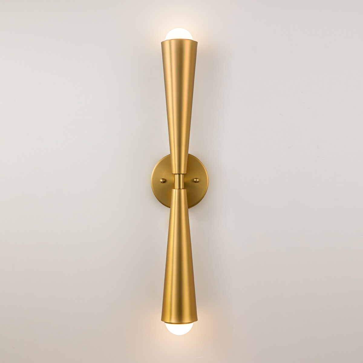 Applique murale LED à double cône et 2 lumières, style sablier, haut et bas