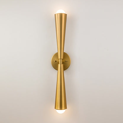 Applique murale LED à double cône et 2 lumières, style sablier, haut et bas