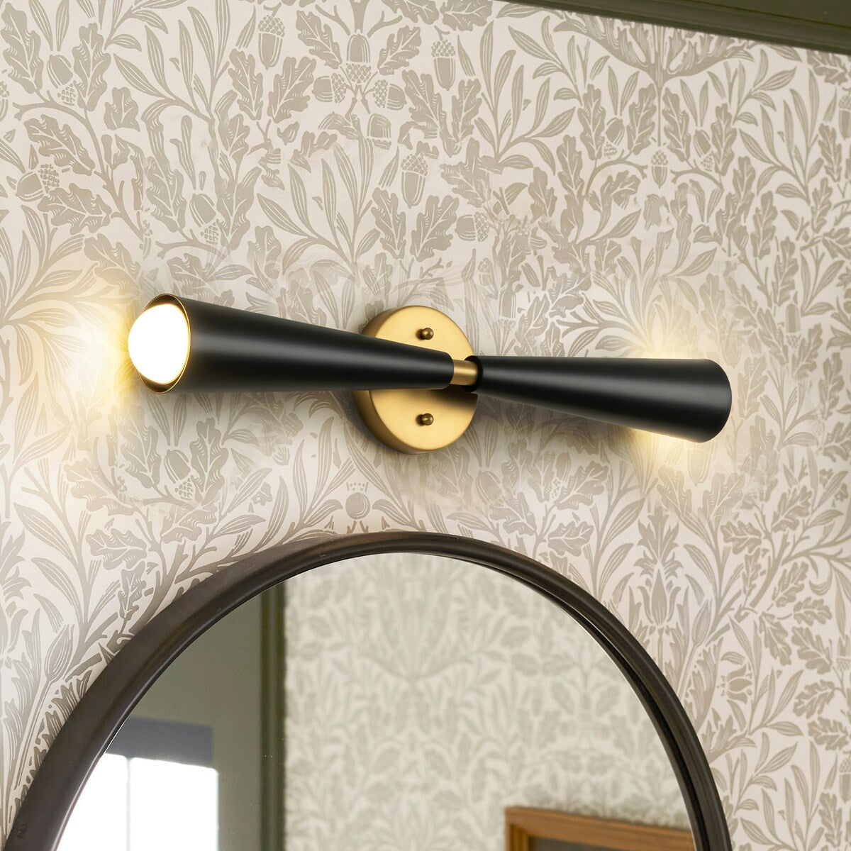 Applique murale LED à double cône et 2 lumières, style sablier, haut et bas