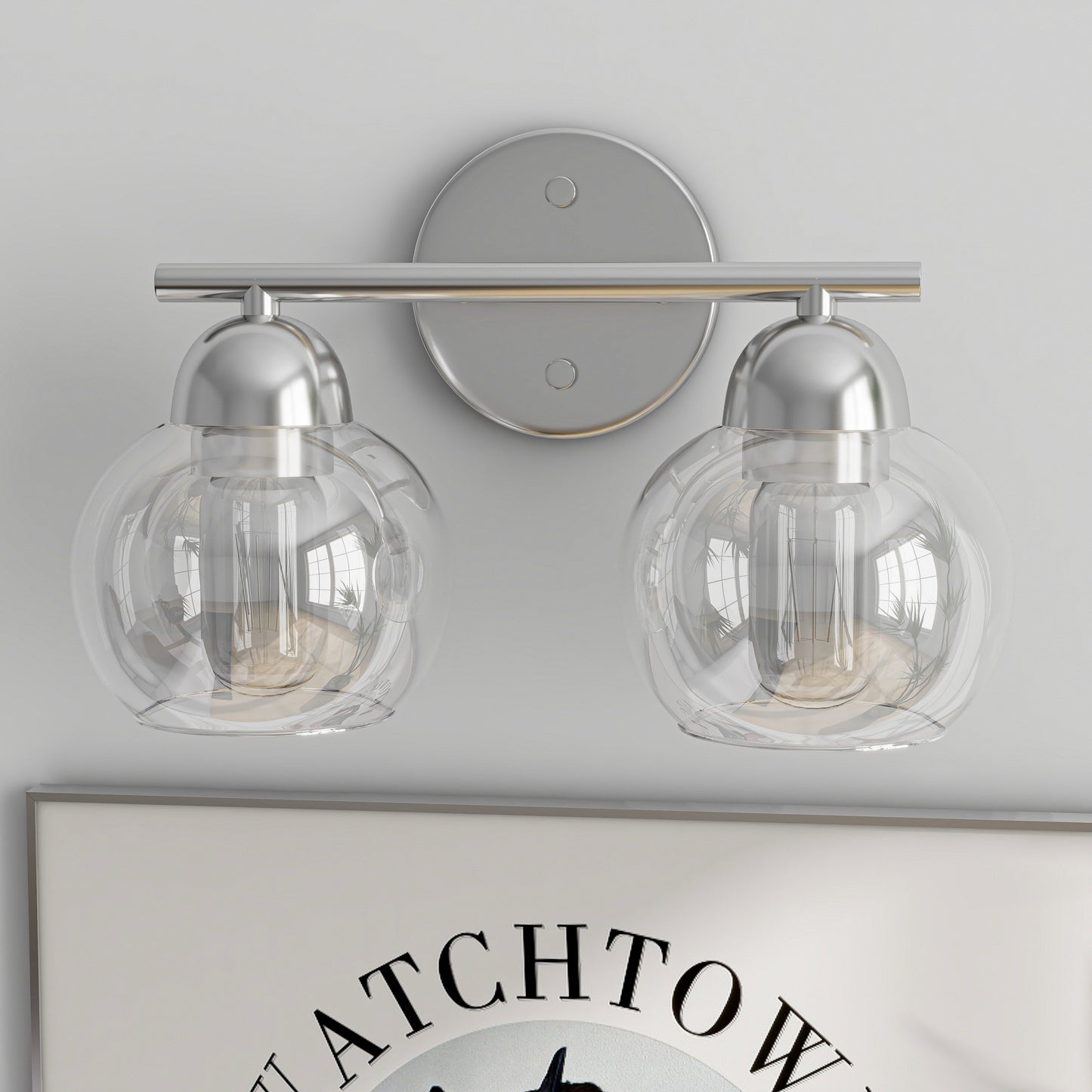Luminaires de salle de bain vintage à 2 lampes