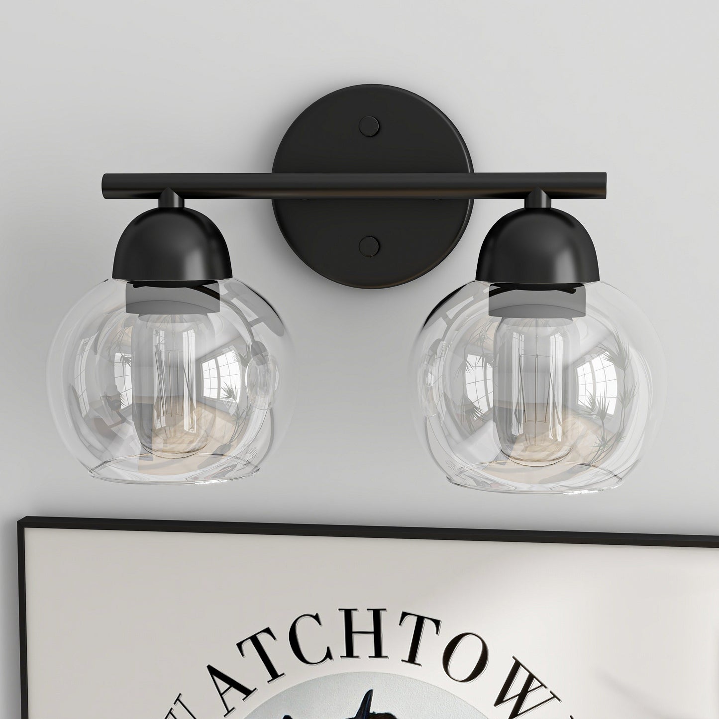Luminaires de salle de bain vintage à 2 lampes