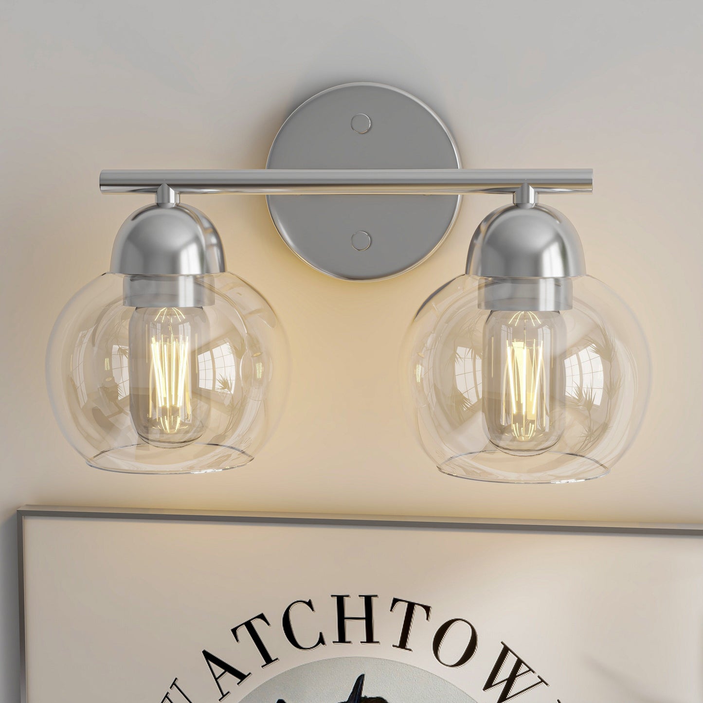 Luminaires de salle de bain vintage à 2 lampes