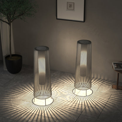 Lot de 2 lampadaires solaires d'extérieur