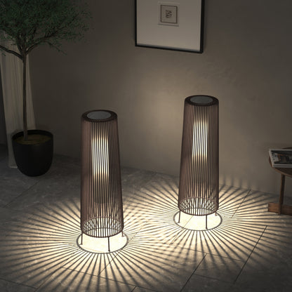 Lot de 2 lampadaires solaires d'extérieur