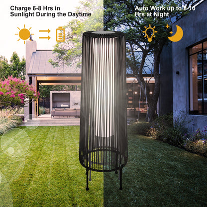 Lot de 2 lampadaires solaires d'extérieur
