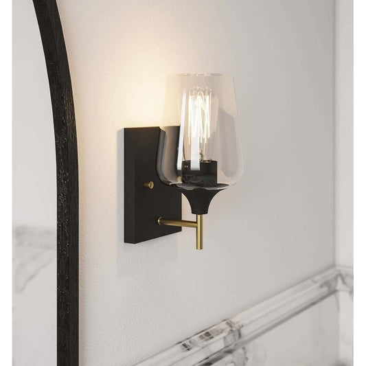Lot de 2 appliques murales modernes en verre de style ferme, certifiées UL